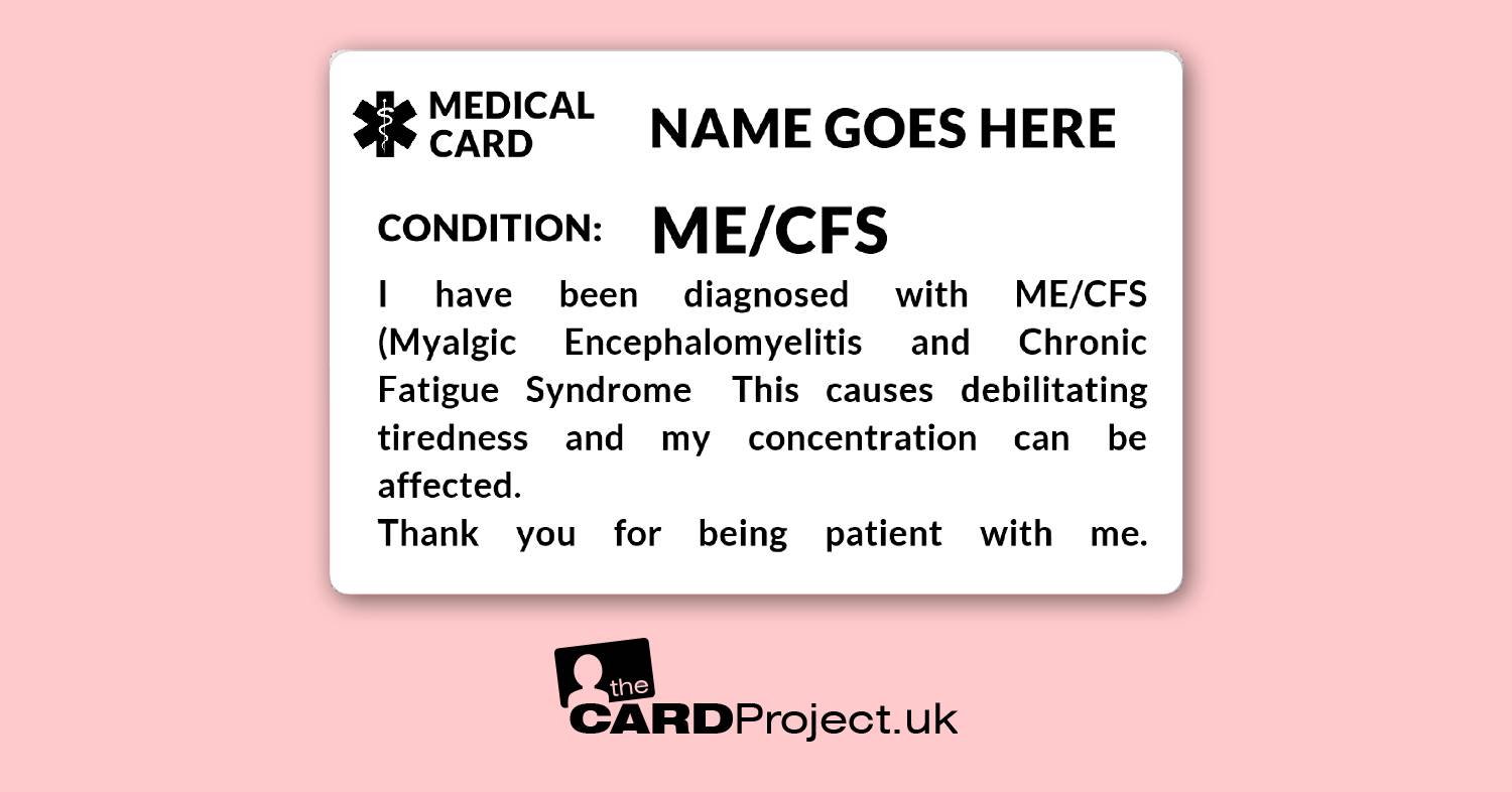 ME/CFS Medical Mono ID Alert Card